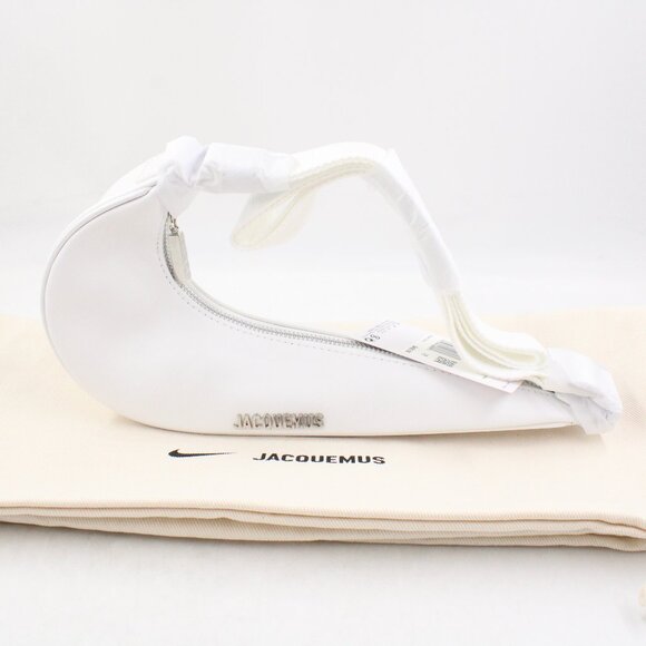 NWT Nike x Jacquemus The Swoosh Leather Crossbody Bag in White/Silver Hardware - Picture 1 of 15